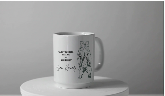 Grizzly Bear with T*** Senator Kennedy mug